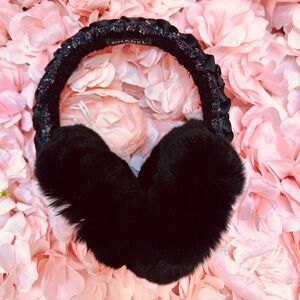 CHANEL Rabbit Fur Tweed Earmuffs